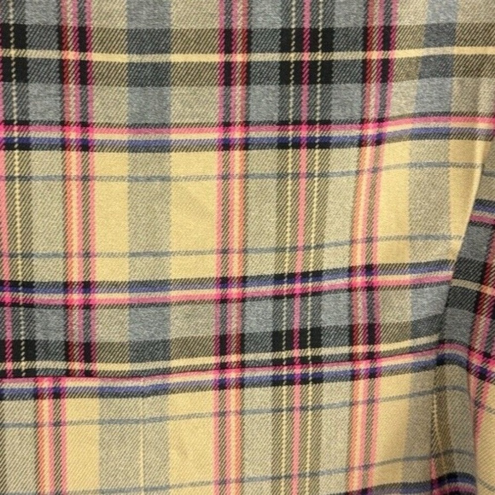 7th Ave Design Studio‎ New York & Co Plaid Blazer Pink Tan Grey 10 Preppy 65-16 - Picture 12 of 14